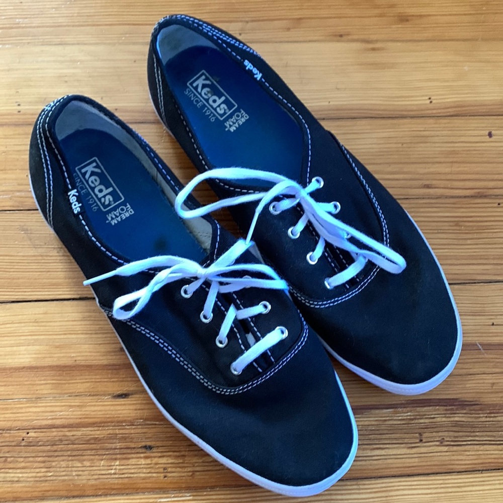 Keds Black Shoes-Size 10 XW-Extra Wide